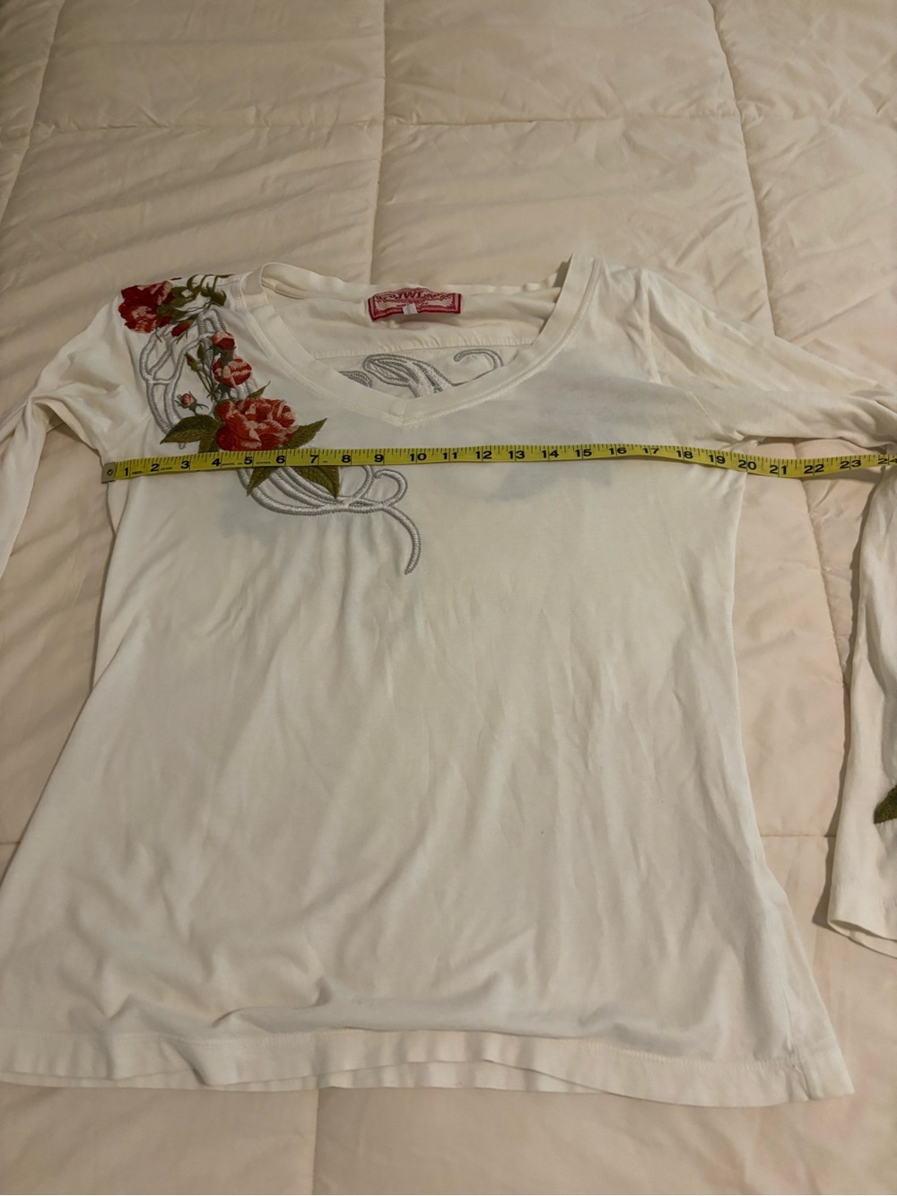Johnny Was Bell Sleeve Embroidered T Shirt - Picture 8 of 10